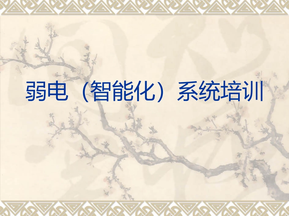 弱电智能化系统培训资料_第1页