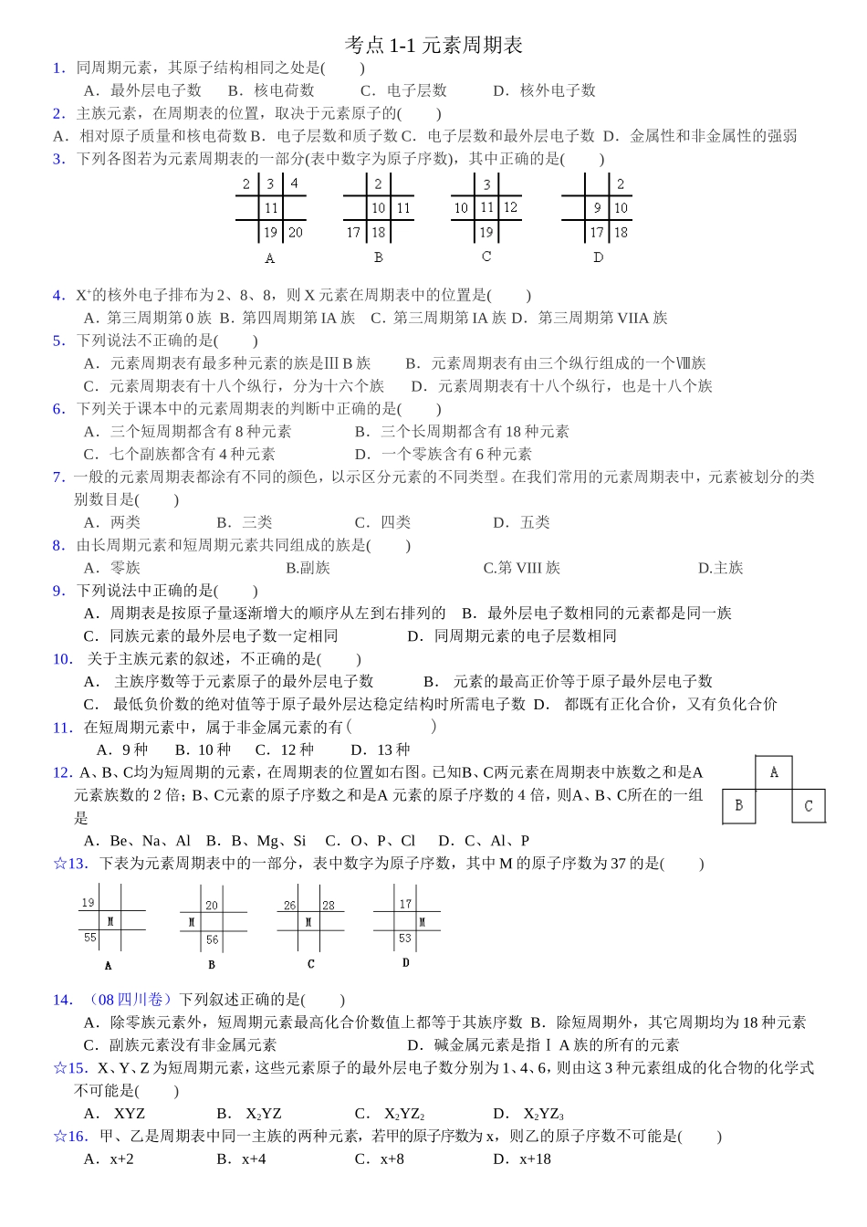 考点1-1元素周期表34_第1页