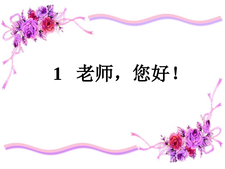 老师，您好课件_第1页