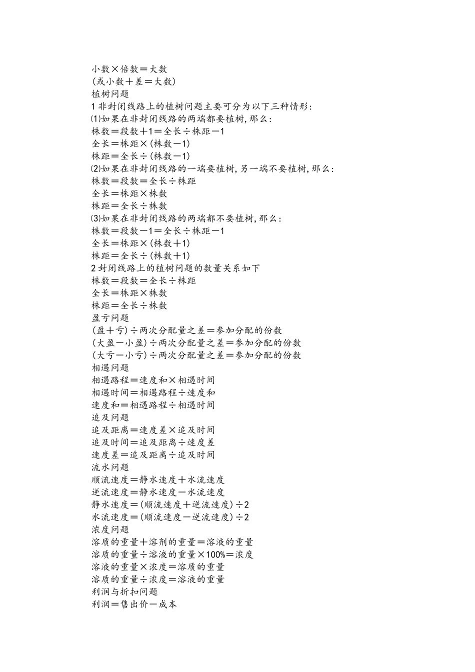 小学数学公式汇总_第3页
