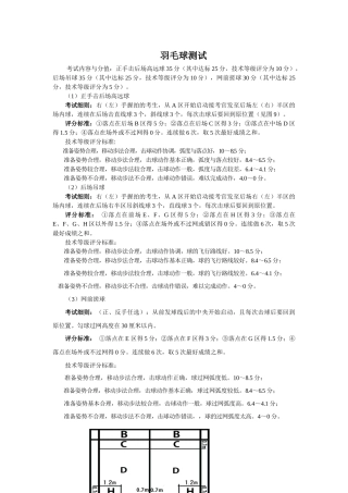 羽毛球测试标准