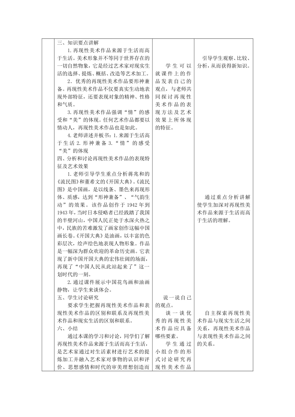 美术可以再现生活真实欣赏与评述教学设计_第2页