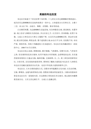 美丽的布达拉宫