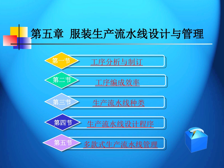 服装生产流水线设计与管理_第1页