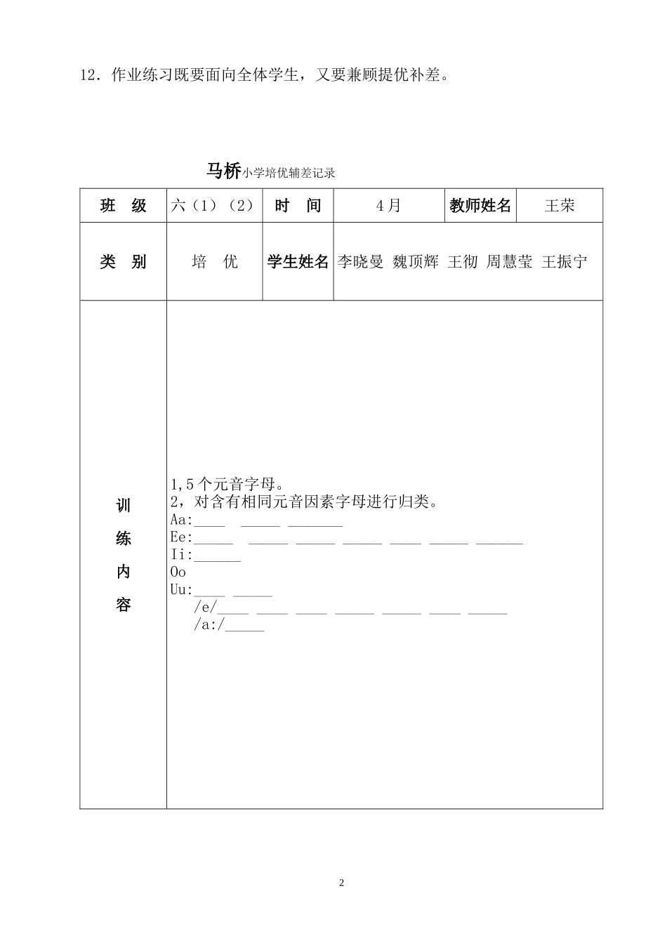 培优辅差记录表_第2页