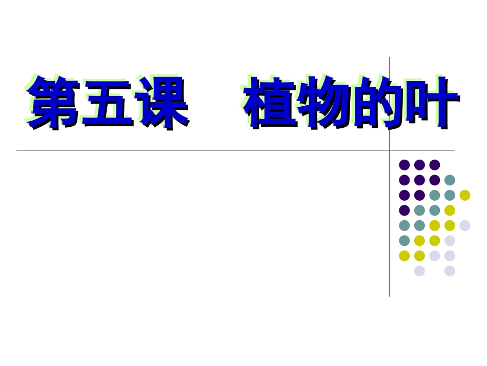 小学科学三年级上册植物的叶_第1页