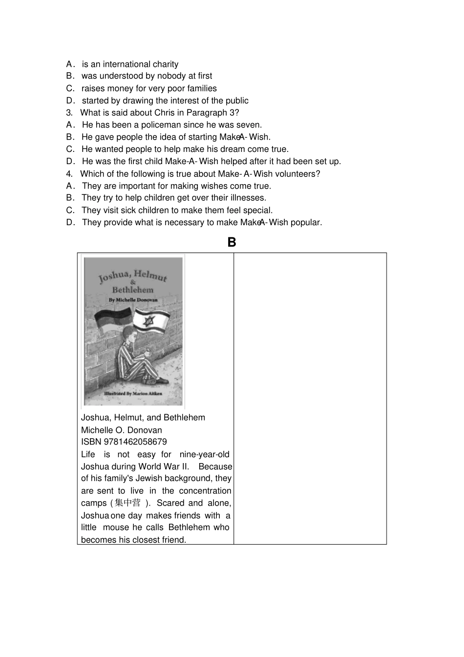 人教版高中英语选修六下学期期中考试_第2页