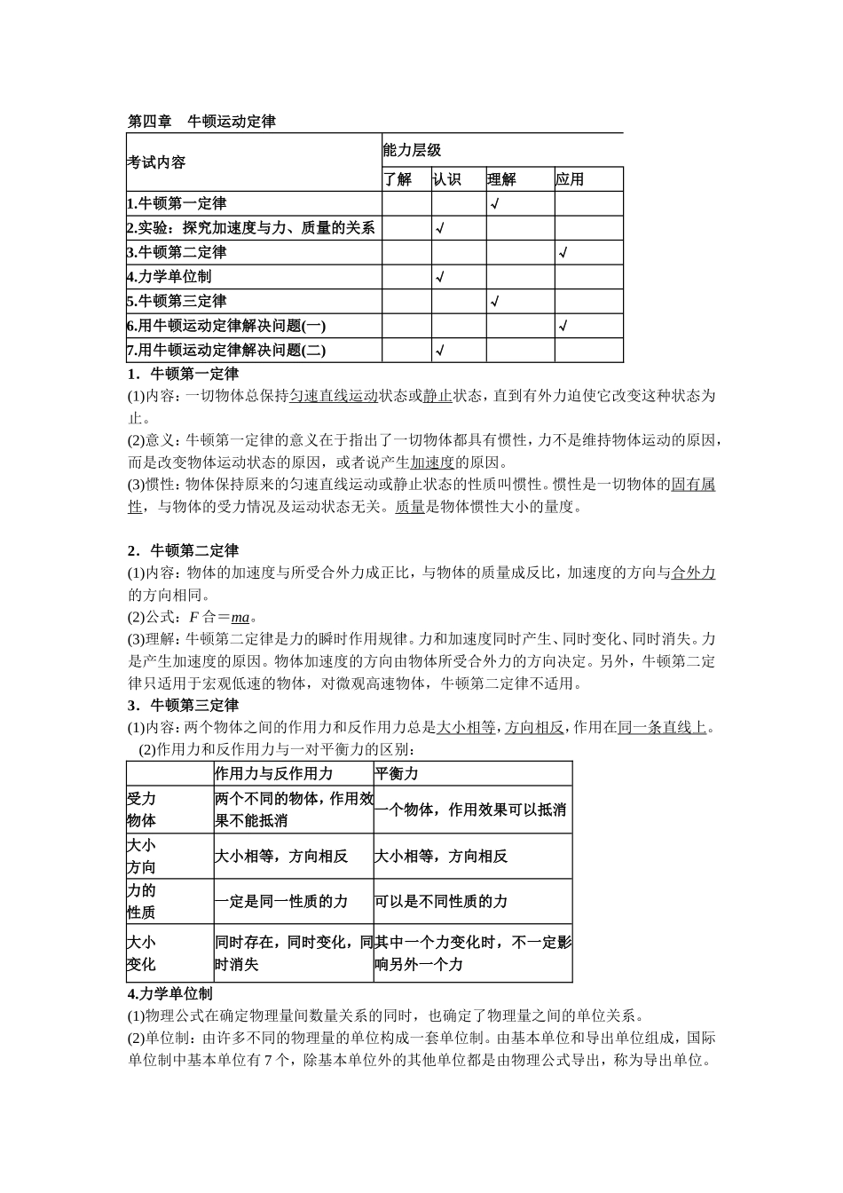 第四章牛顿运动定律_第1页