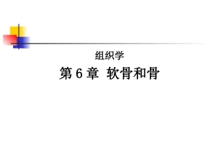 组织学：软骨和骨