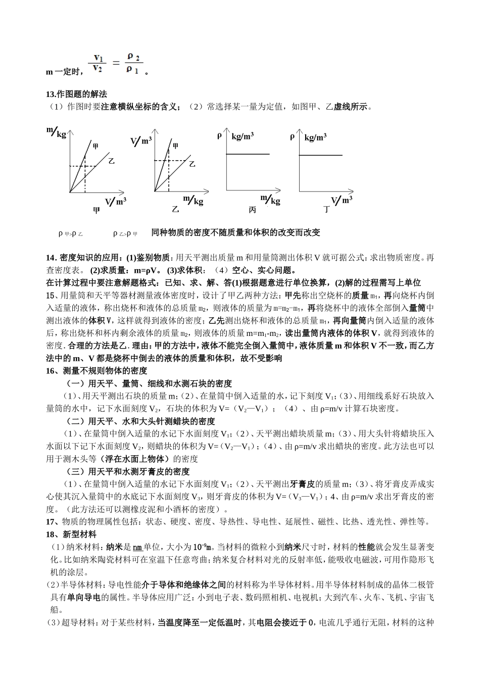第五章_我们周围的物质(知识点)_第2页