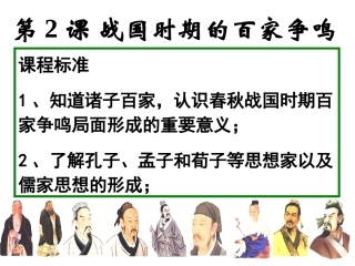 第二课战国时期的百家争鸣课件岳麓版必修3