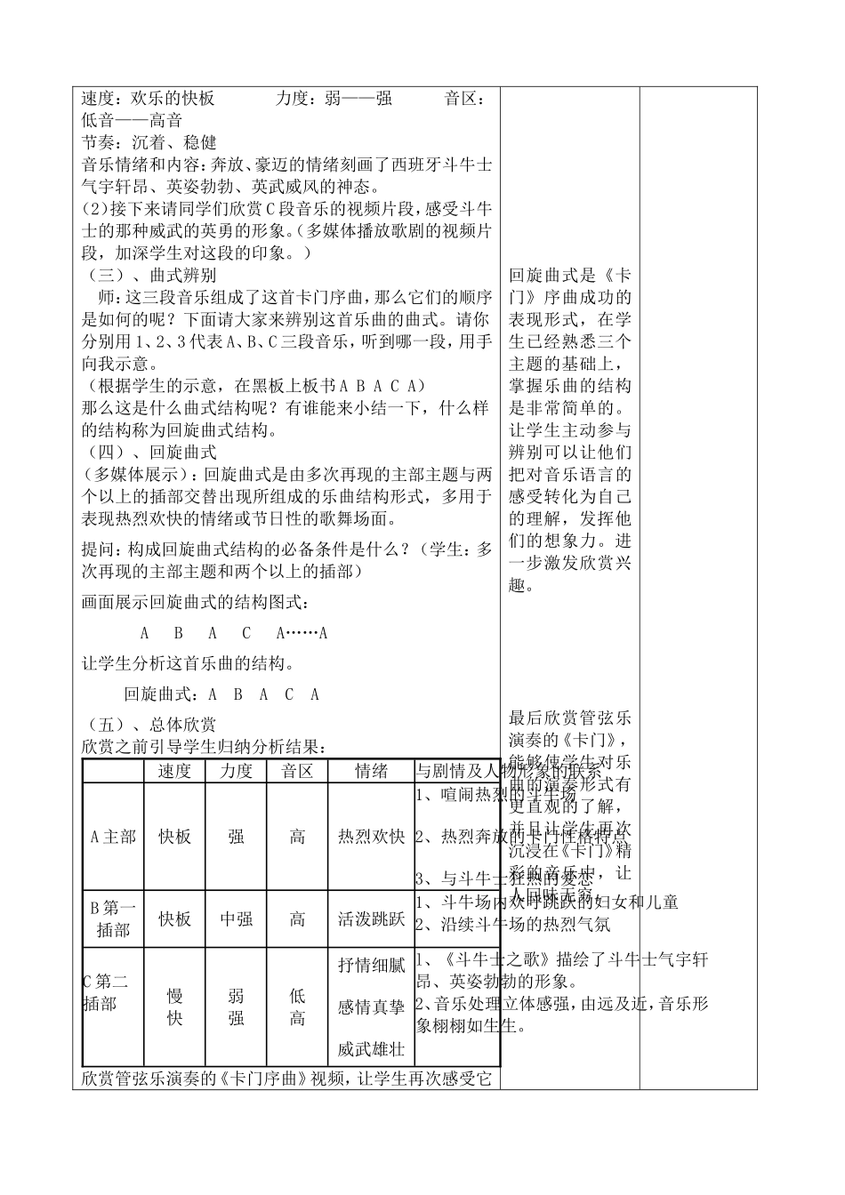 卡门序曲 音乐教案_第3页