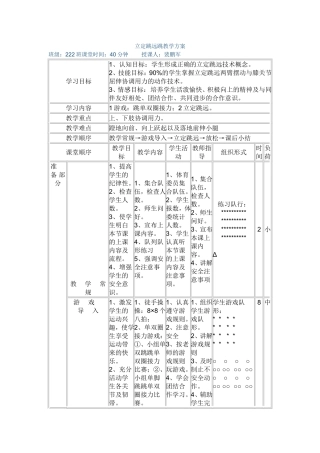 立定跳远跳教学方案