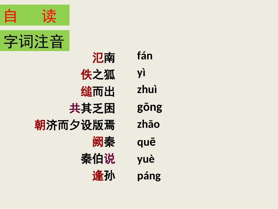 原创—烛之武退秦师重点字词句式翻译(上课实用)_第3页