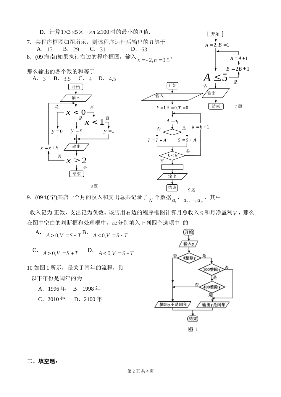 程序框图练习题)_第2页