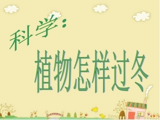科学植物怎样过冬
