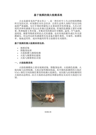 基于视频的烟火检测系统