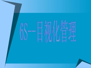 目视化管理实例