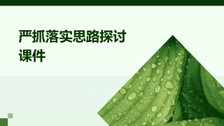 严抓落实思路探讨课件