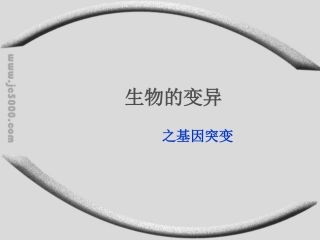 生物的变异--基因突变