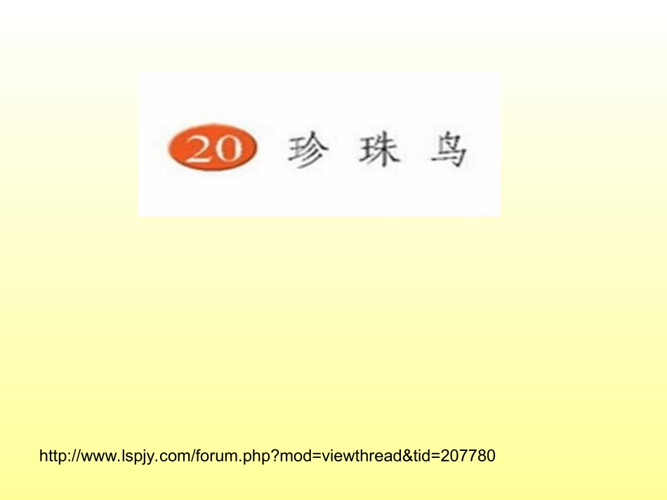 珍珠鸟第一课时_第1页