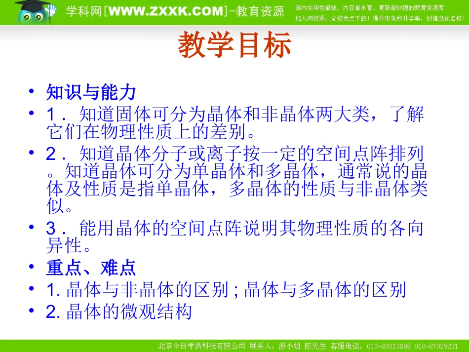 物理：新人教版选修3-391固体（课件）_第2页
