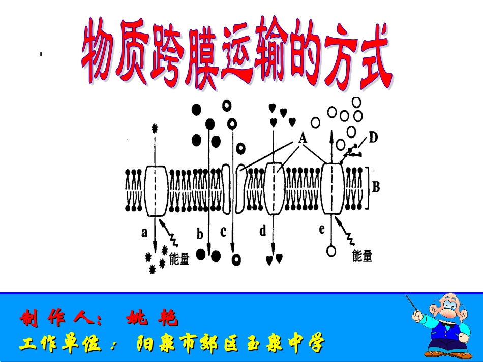 物质跨膜运输的方式课件_第1页