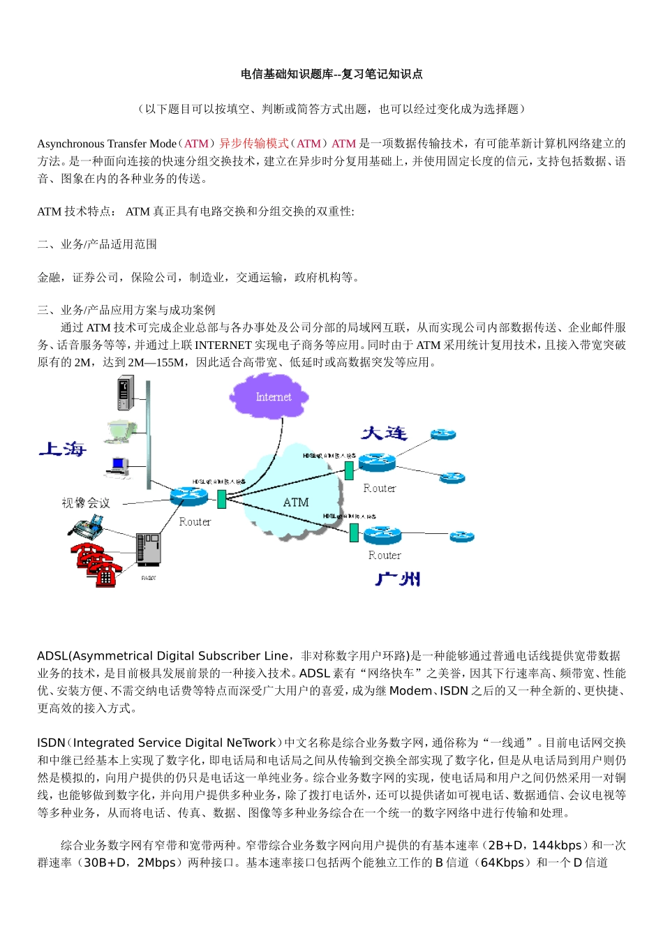 通信类题库--2014电信笔试题库_第1页