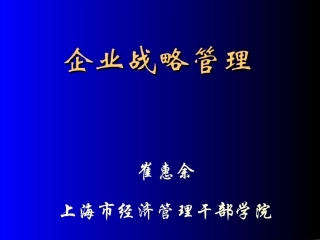 企业战略管理PPT