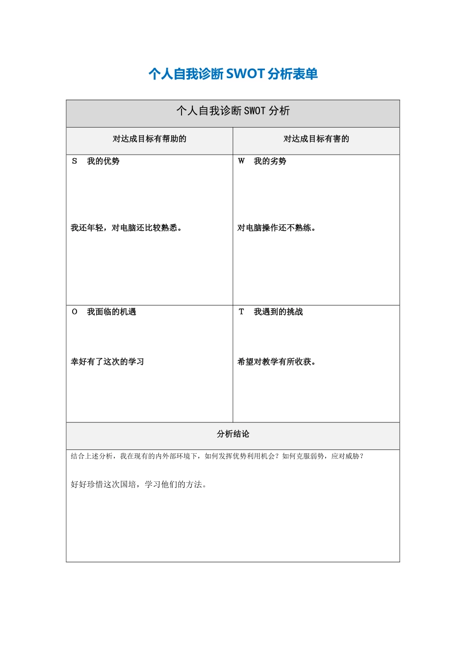 滕召凯个人分析表_第1页