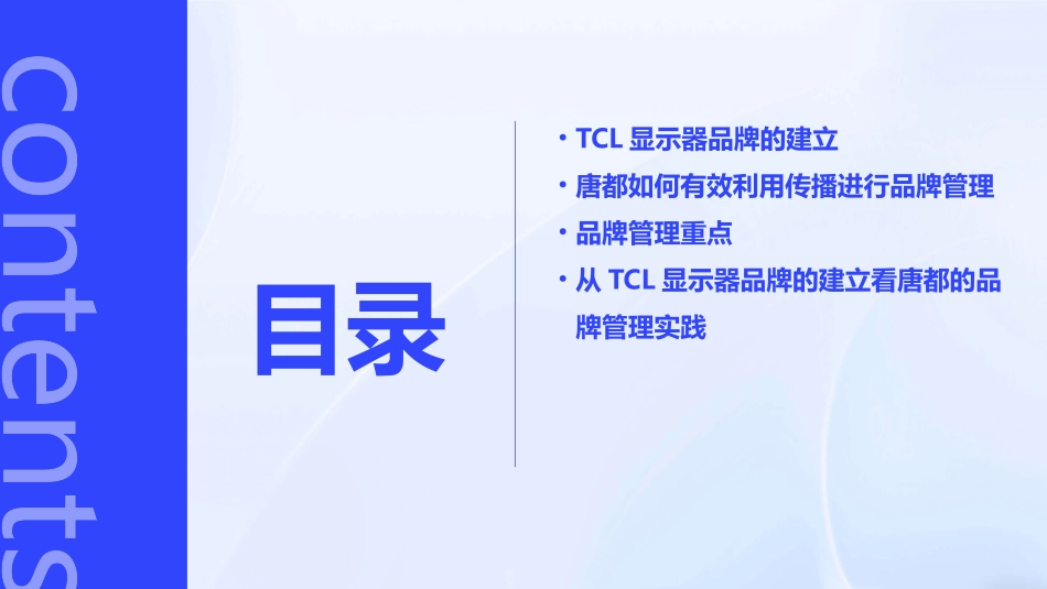 从TCL显示器品牌的建立了解唐都如何有效利用传播进行品牌管理重点课件_第2页