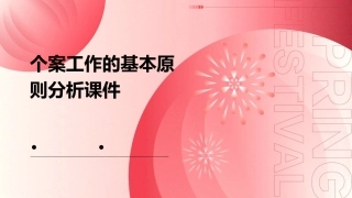个案工作的基本原则分析课件