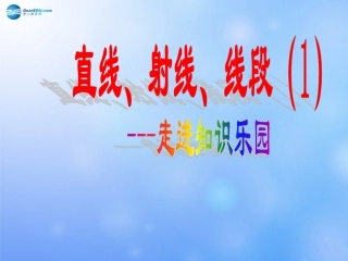湖南省新邵县酿溪中学七年级数学上册直线、射线、线段课件湘教版