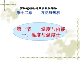 温度与内能沪科版九年级新