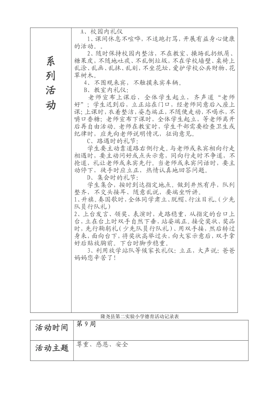 小学德育活动记录表_第3页