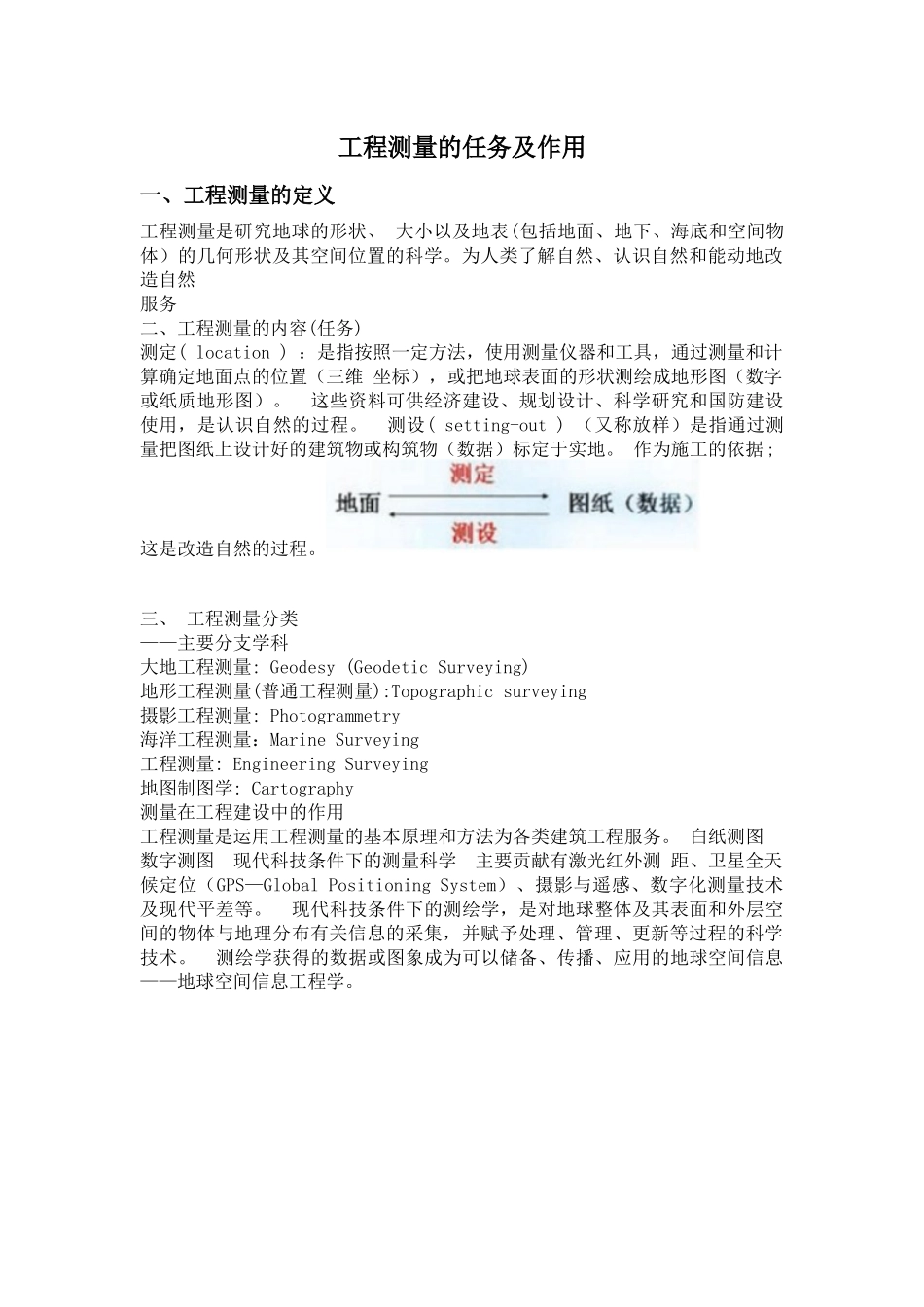 工程测量的任务及作用_第1页