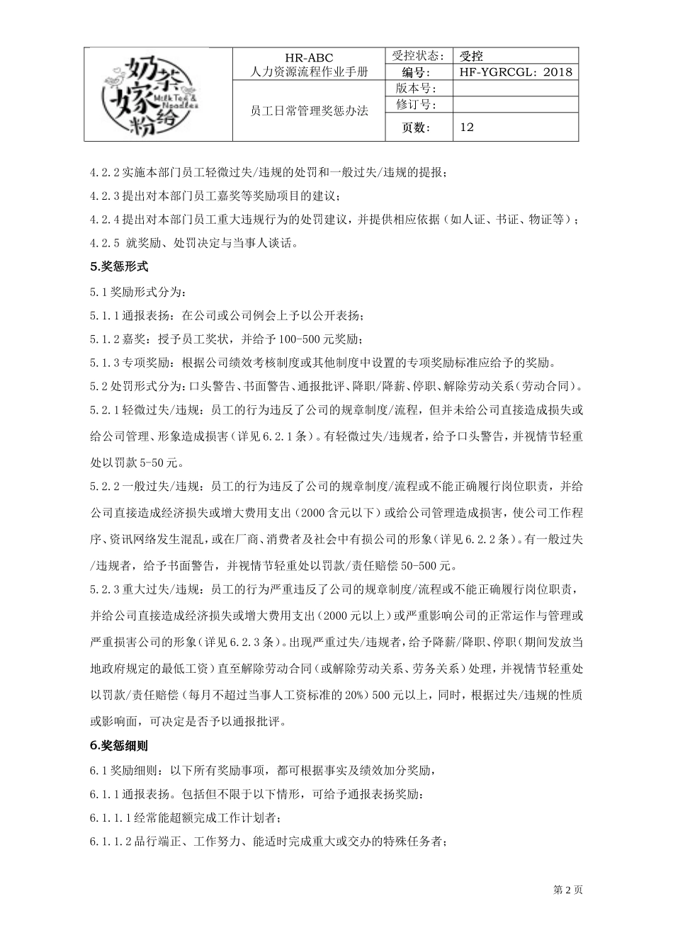 员工日常管理奖惩办法1_第2页