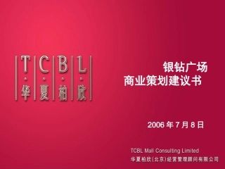 银钻广场商业策划建议书华夏柏欣