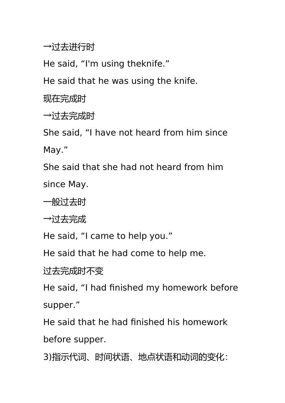 英语直接引语和间接引语_第3页