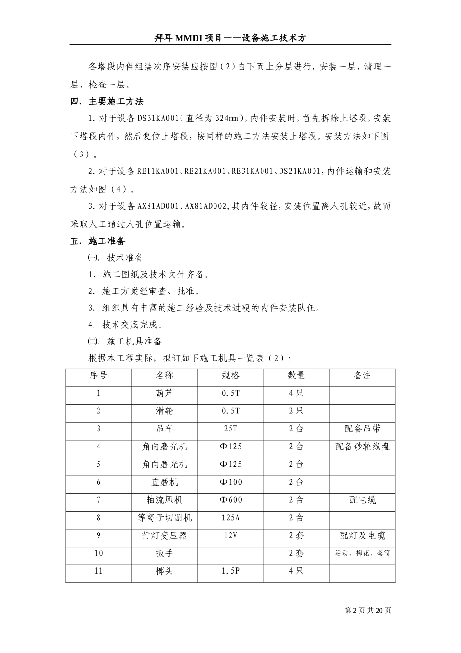 设备内件安装方案_第2页