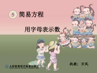 简易方程《用字母表示数》