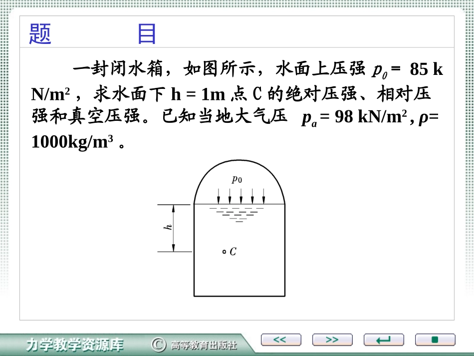 流体静力学习题-第2章 水静力学_第2页