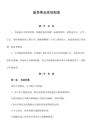 公司奖惩制度