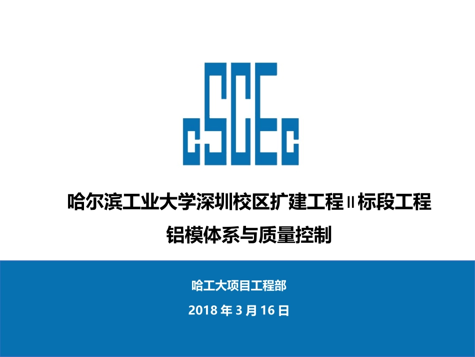铝模体系及质量控制_第1页