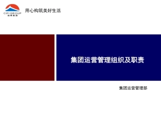 旭辉集团运营管理组织保障(1)
