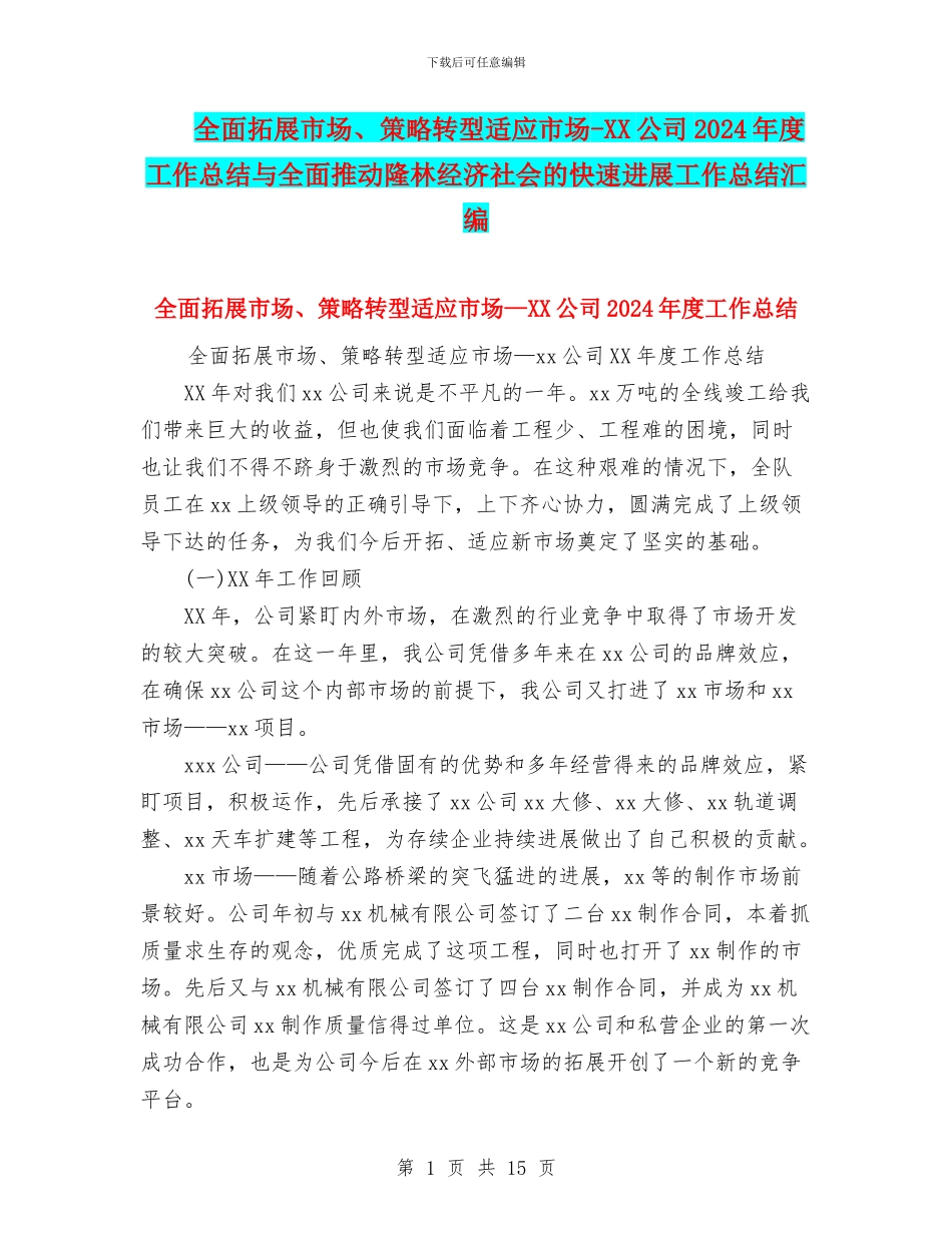 全面拓展市场、策略转型适应市场_第1页
