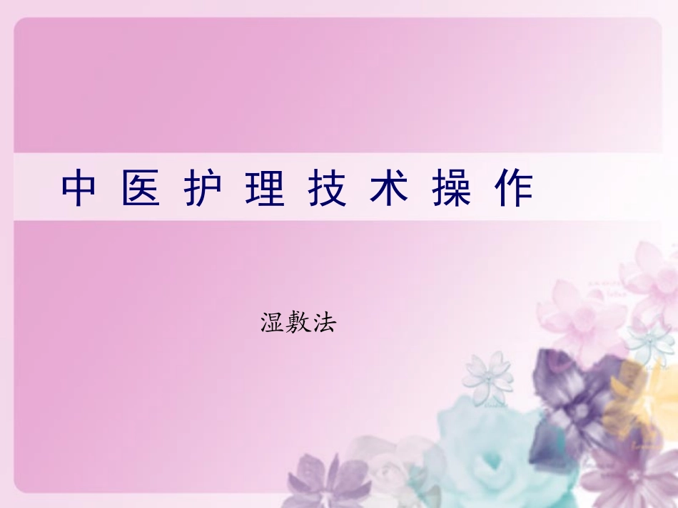 湿敷法ppt_第1页