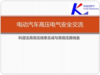 新能源纯电动车储能高低压线束连接器,配电盒