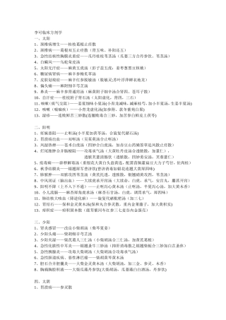 李可临床方剂学