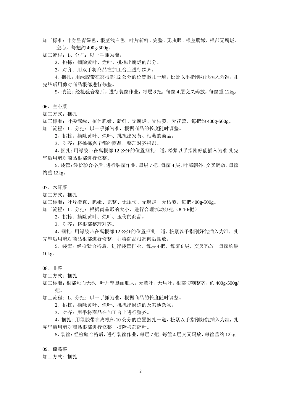 蔬菜配送分拣规程_第2页